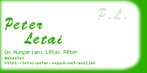 peter letai business card